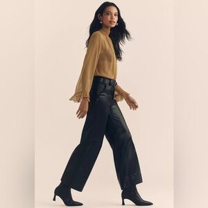 NWT! Joe's Jeans The Mia Faux-Leather Cropped Pants - Size 34 🎟️